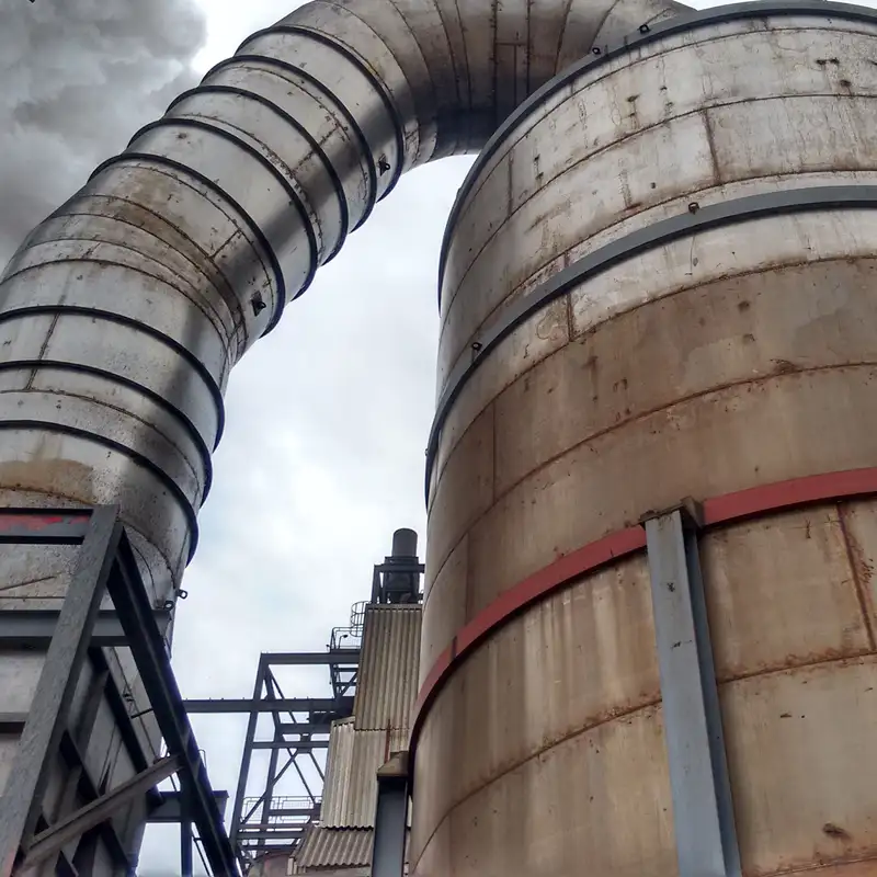 Lavador de Gases, Dutos e Chaminé em operação